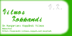 vilmos koppandi business card